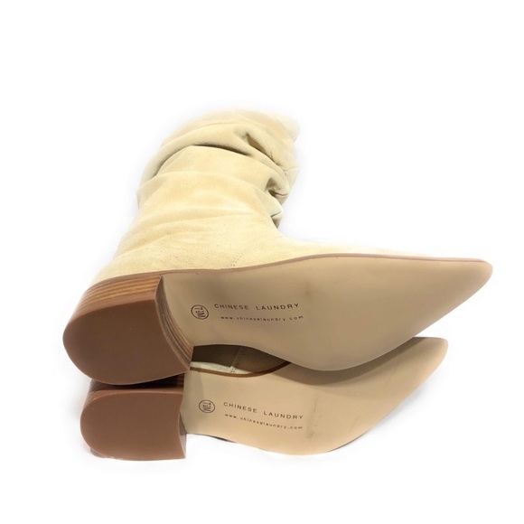 Tan Suede Knee High Boots Size 8 1/2 - Picture 5 of 8